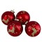 NorthLight 34313365 3.25 in. Deer Glass Ball Christmas Ornaments, Red &#x26; Gold - Set of 4